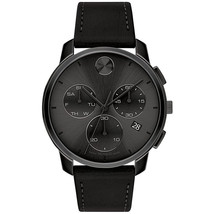 Movado Men&#39;s Bold Thin Black Dial Watch - 3600835 - £395.60 GBP