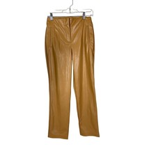 Rachel Zoe Faux Leather Pants Womens Size 4 Light Brown Vegan - £14.05 GBP