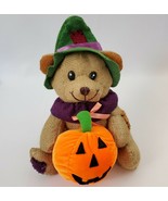 Toy Parade VNTG Burlap Teddy Bear Stuffed Animal Pumpkin Halloween Witch... - $263.69 MXN