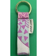 A Cool Rare Jana Lam Handmade Hawaii Aloha Print Keychain Keyring Key Fob - £19.77 GBP