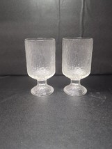 Vtg Mid-Century 2 INDIANA GLASS CO Crystal Ice Water Wine Drink Glasses ... - $21.90 CAD