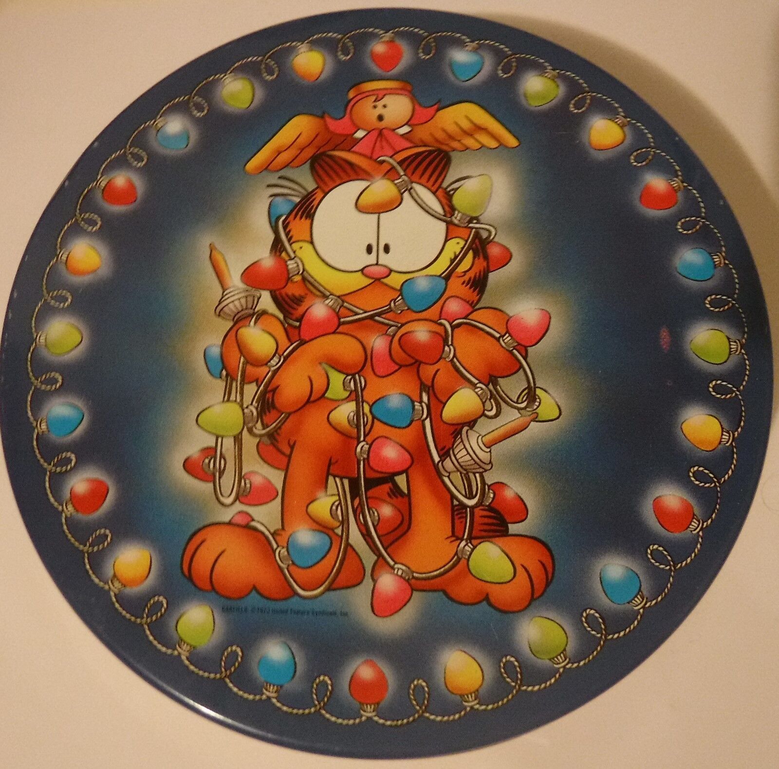 Garfield Christmas Theme Tin Canister   - $7.69
