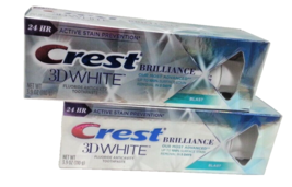 ( Lot of 2 ) Crest 3D White Brilliance Blast Teeth Whitening Toothpaste ... - $9.88