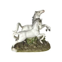Andrea by Sadek White Horse Group Porcelain Figurine Statue Vtg Limited Edition - $19.99