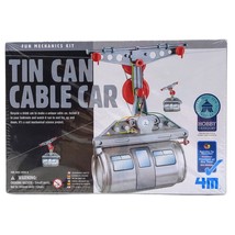 Tin Can Cable Car Fun Educational Mechanics Kit 4M Collectibles Brand New - $9.89