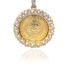 10k Gold and Diamond Aztec Calendar with Chino Link Bezel - £1,887.24 GBP