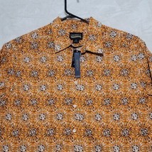 Cremieux Mens Dress Shirt Sz 2XB Premium Denim Orange Long Sleeve Flip Cuff - £31.97 GBP