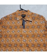 Cremieux Mens Dress Shirt Sz 2XB Premium Denim Orange Long Sleeve Flip Cuff - £32.10 GBP