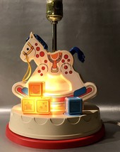 Fisher Price #47 Deluxe Musical Rocking Horse Nursery Lamp Vintage 1984 - Works - £23.48 GBP