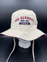 USS ALABAMA Bucket Hat BB-60 Navy 1942 Fishing Floppy Cap Military Khaki... - $14.50