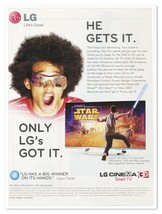 LG Cinema Smart TV Kinect Star Wars He Gets It 2012 Full-Page Print Magazine Ad - £7.72 GBP