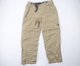 The North Face Mens XL Spell Out Belted Convertible Hiking Pants Shorts Khaki - £42.95 GBP