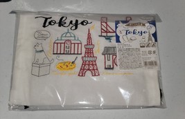 Embroidery Drawstring Bag Tokyo Japan Souvenir White New / Sealed - £5.47 GBP