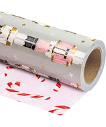Reversible Nutcracker Christmas Wrapping Paper - Mini Roll - 17 Inch X 3... - $20.37 CAD