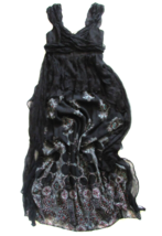 NWT Free People Belladonna in Black Printed Chiffon Boho Maxi Dress 2 $400 - £49.00 GBP