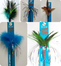 Go Cat Interactive Wands Cat Kitten Toys Duster Sparkler Peacock Teasers 36&quot; - £8.73 GBP+