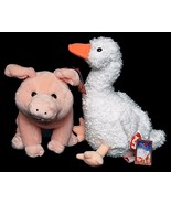 Gussy Goose Wilbur Pig Charlotte&#39;s Web Ty Beanie Baby &amp; Buddy Set MWMT 4... - $3,136.13 MXN
