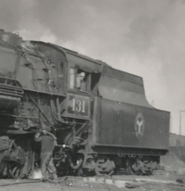 Belt Railway of Chicago Railroad BRC #131 0-8-0 Locomotive Train B&amp;W Photograph - £9.11 GBP