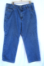 L.L. Bean Flannel Lined Jeans Mens 38 x 27.5 Blue Denim High Rise Vintage Mexico - £22.25 GBP