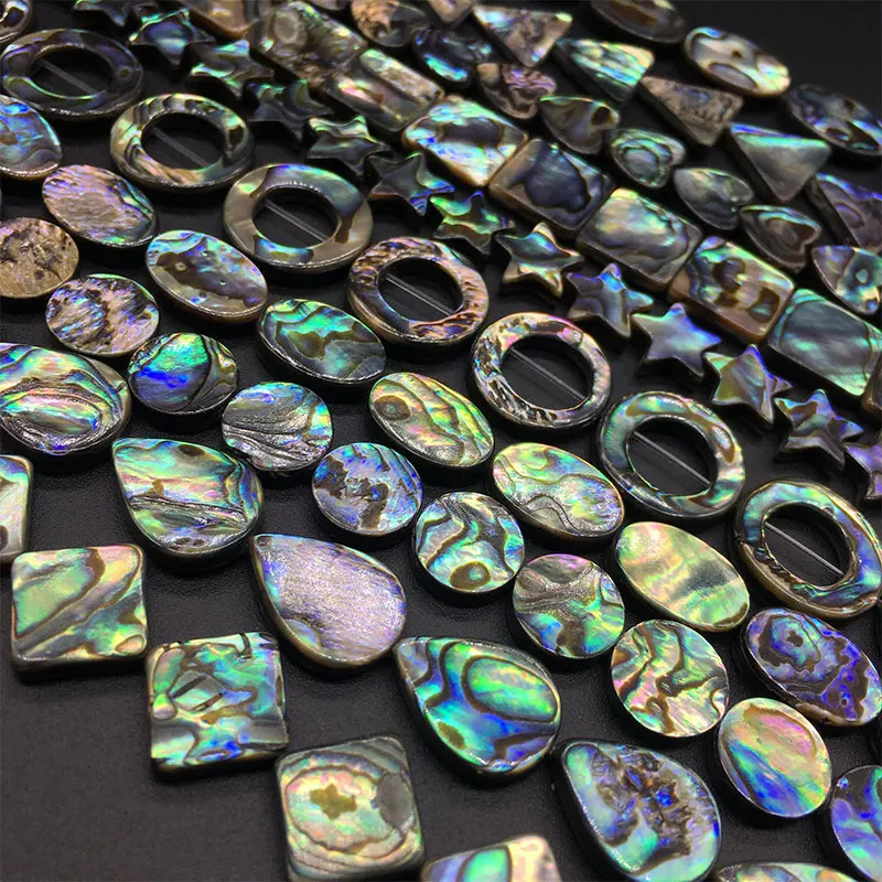 Natural Mixed Color Abalone Sea Shell Beads for Woman DIY Jewelry Bracelets - £24.93 GBP