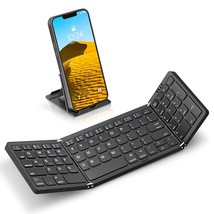 Multi-Device Foldable Bluetooth Keyboard With Numeric Keypad Rechargeable Wirele - £42.54 GBP