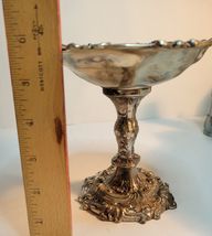 Silver Plate Pedestal Candy Dish Holiday Imports Made in Japan image 6