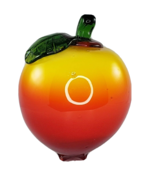 Art Glass Peach Apricot Fruit Fake Faux Home Decor Paperweight - £8.46 GBP