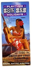 South Seas Holidays Brochure TIKI South Pacific Teal Canadian Pacific Airlines  - £21.90 GBP