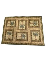 Tropical Placemats Set Of 4 Palm Tree Scene Tapestry Formal Beach Decor ... - $28.04