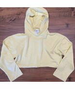 Nike Yoga Luxe Womens Small Cropped Fleece Hoodie DM6981-706 Light Yellow - $659.52 MXN