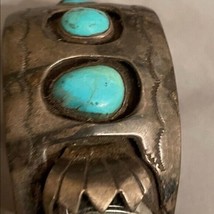 VERY RARE OLD PAWN Southwestern cuff bracelet watch jewelry Navajo turquoise - £400.85 GBP