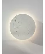 Lunaris | round designer concrete wall sconce with back lighting - $280.00