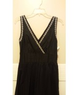 NWT Womens Sz Small CALVIN KLEIN Black Dress Silver Embroidery Cocktail ... - $62.40