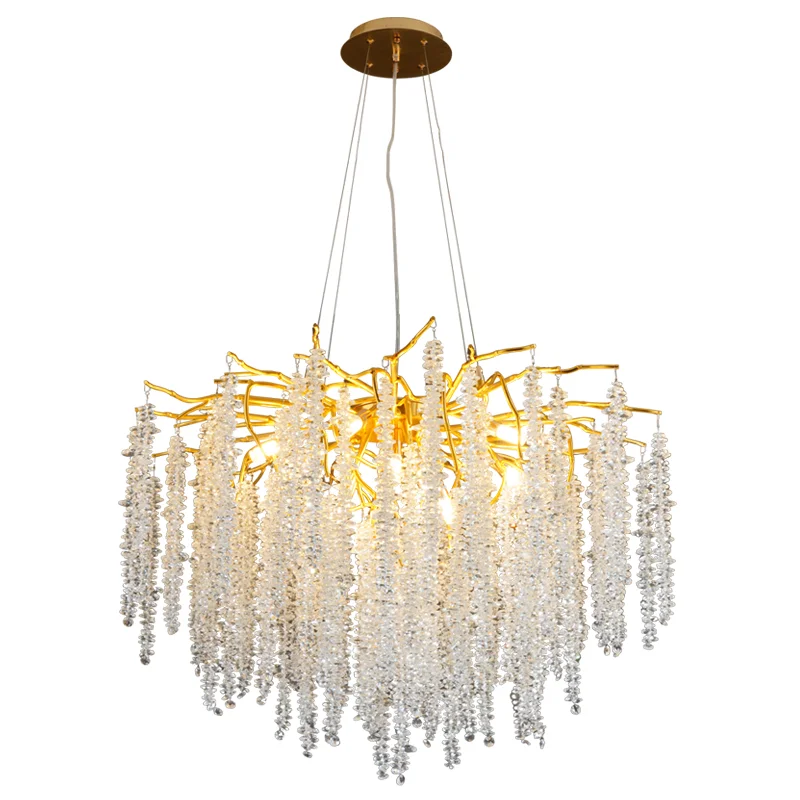 Andelier luxury crystal pendant lights suspension luminaire for living room dining room thumb200