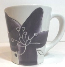 Laurie Gates ANNA 4-Ceramic Coffee Mugs Plum Tea Cups - £35.48 GBP