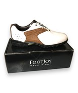 Footjoy Contour Series 54123 White Brown Leather Soft Spike Golf Shoes M... - $56.09