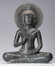 Ancien Khmer Style Bronze Statue de Bouddha Dharmachakra Cours Mudra - 5... - $50,957.22 MXN