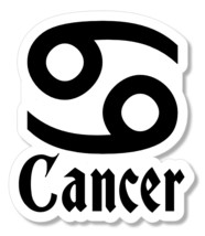 Cancer Zodiac Sign Logo Car Astrological Astrology Vinyl Sticker Decal 4&quot; - £3.15 GBP