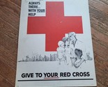 Vtg Red Cross Always There With Your Help Poster Advertisement 19 x 15&quot; ... - $149.95