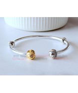 2023 Summer Release Open Bangle Bracelet Moments Two-tone Sun &amp; Moon Ope... - £23.75 GBP+