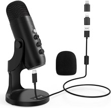 ZealSound USB Microphone,Condenser Computer PC Mic,Plug&amp;Play Gaming Microphones - £34.65 GBP