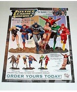 JLA Build A Scene statue POSTER:Batman,Superman,Wonder Woman,Green Lante... - £24.95 GBP
