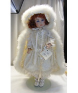 Vintage 22&quot; Porcelain Doll Marie Osmond 1991 Fur Coat - €147,76 EUR