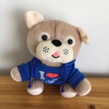 Hallmark Plush Pug Brown Dog Stuffed Animal I Love Cape Charles Gift 9&quot; - £7.58 GBP