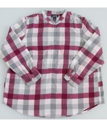 Lands&#39; End Women&#39;s Banded Collar Flannel Shirt Size 1X - $19.00