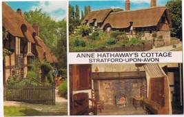 England Postcard Anne Hathaway Cottage Stratford Upon Avon Multi - £1.66 GBP