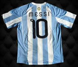 Autographed Lionel Messi Argentina Soccer Final WC2010 Jersey signed Bec... - £850.31 GBP