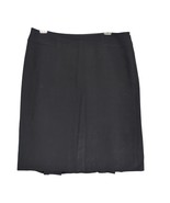 Ann Taylor Skirt, Black Knee Length Size 12 Pleated Classic Career Office - $30.08 CAD