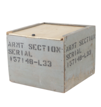 Vintage US Army Military ARMT Section Wood Wooden Box Compartment Bin Slide Lid - £55.35 GBP