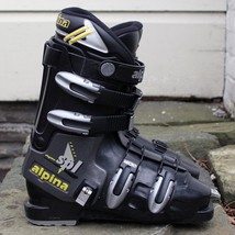 1990&#39;s ALPINA SPL Sport Elegance Vintage Ski Boots Retro Black Lodge Decor - £70.97 GBP